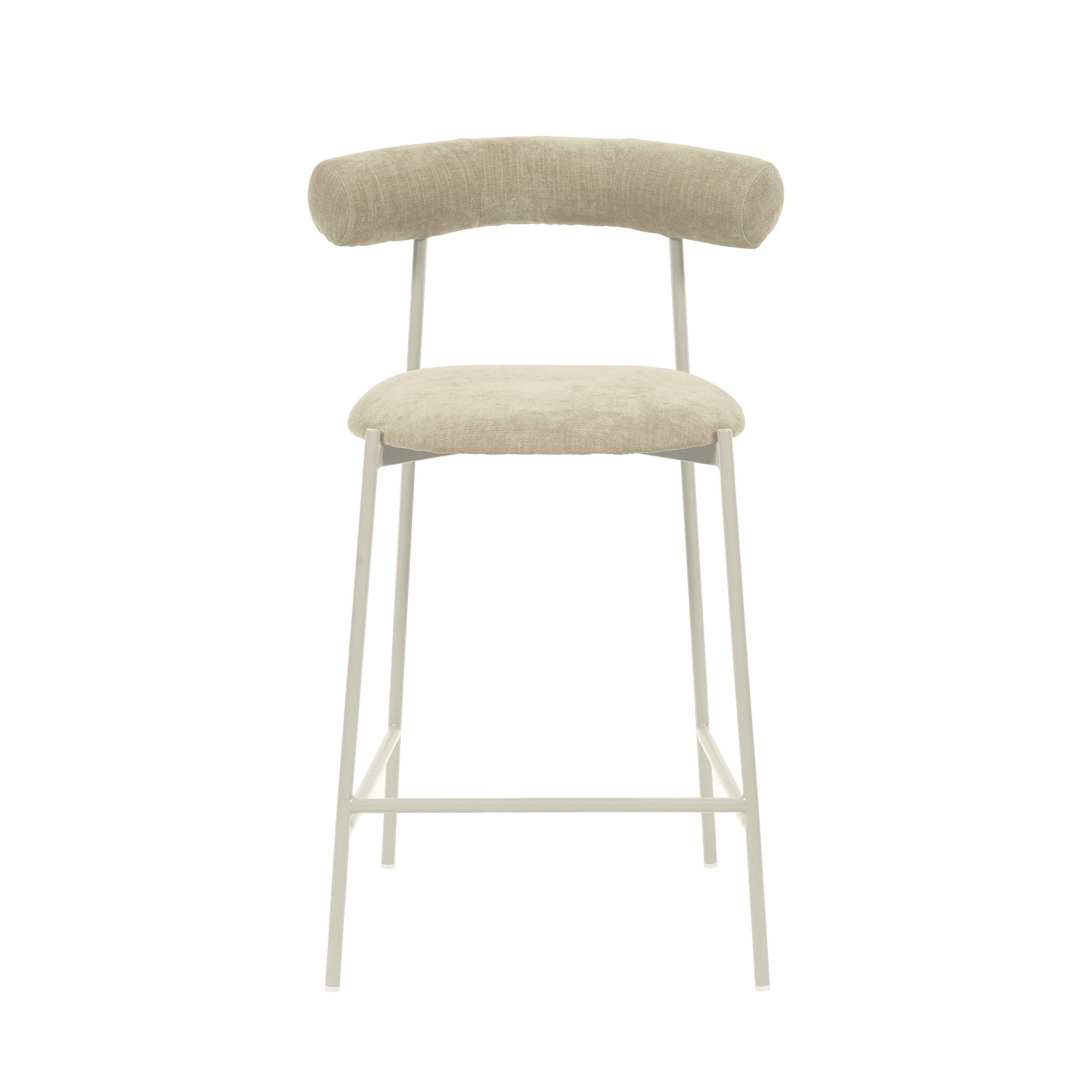 Liliana Taupe Performance Velvet Counter Stool