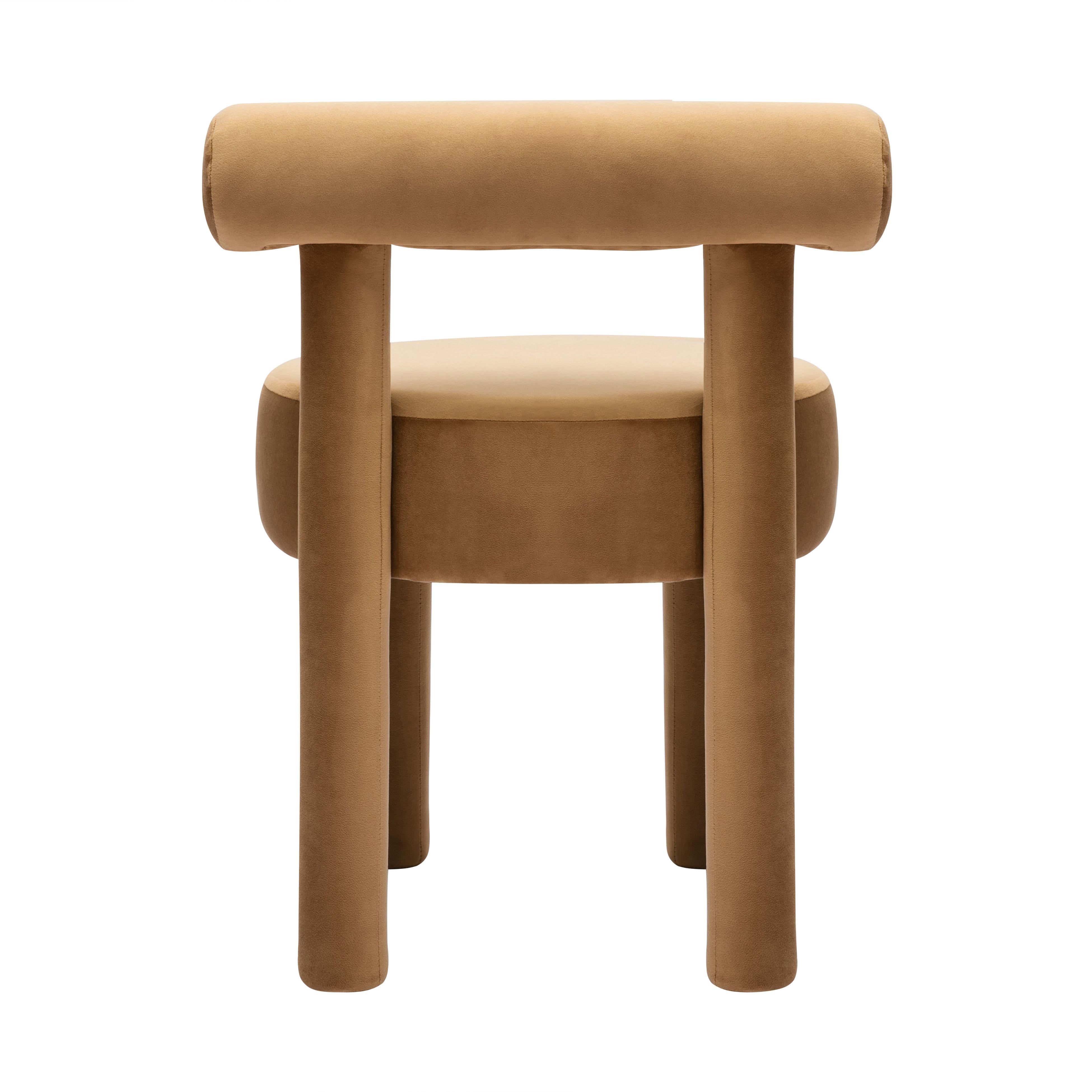 Carmel Cognac Velvet Dining Chair