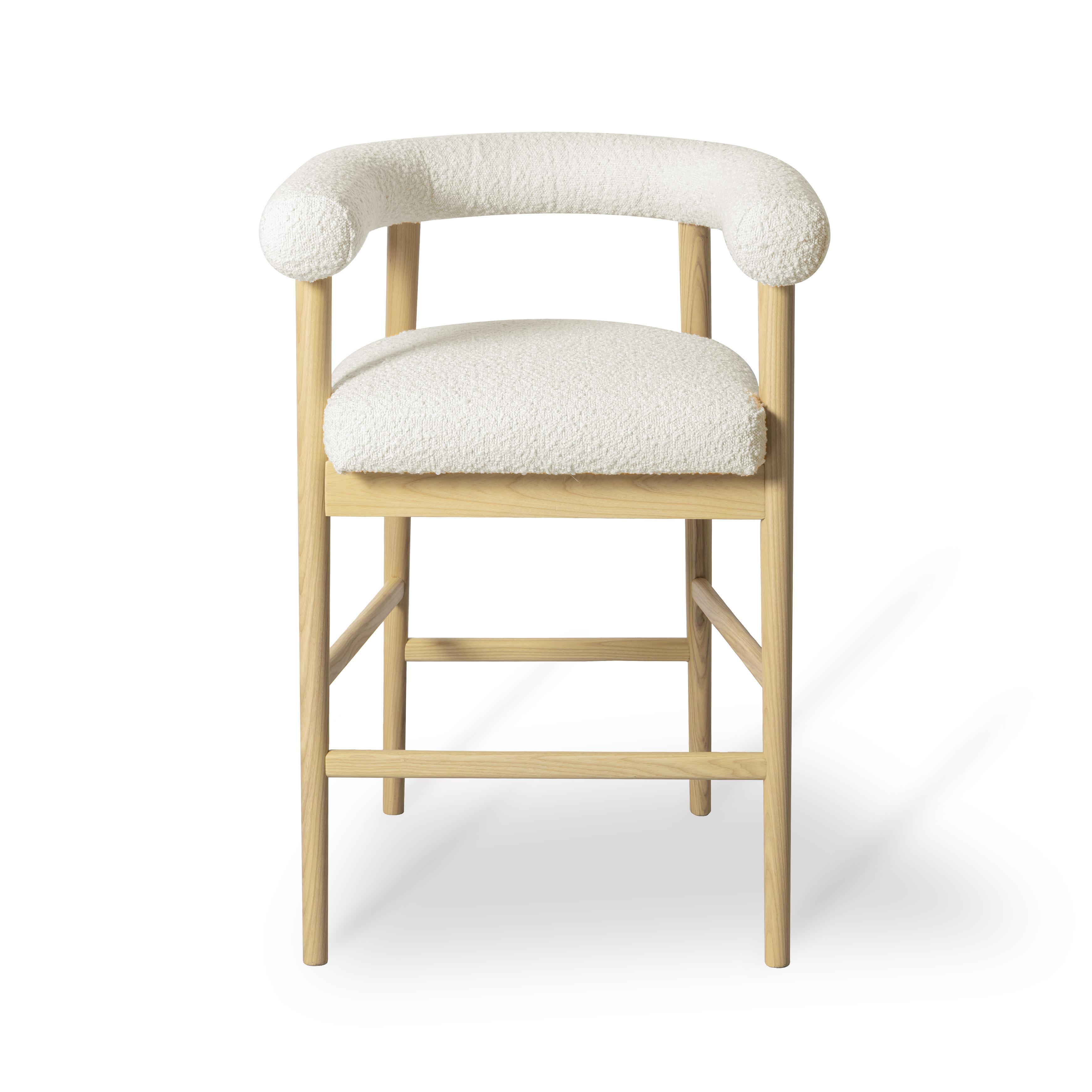 Spara Cream Boucle Counter Stool - UK