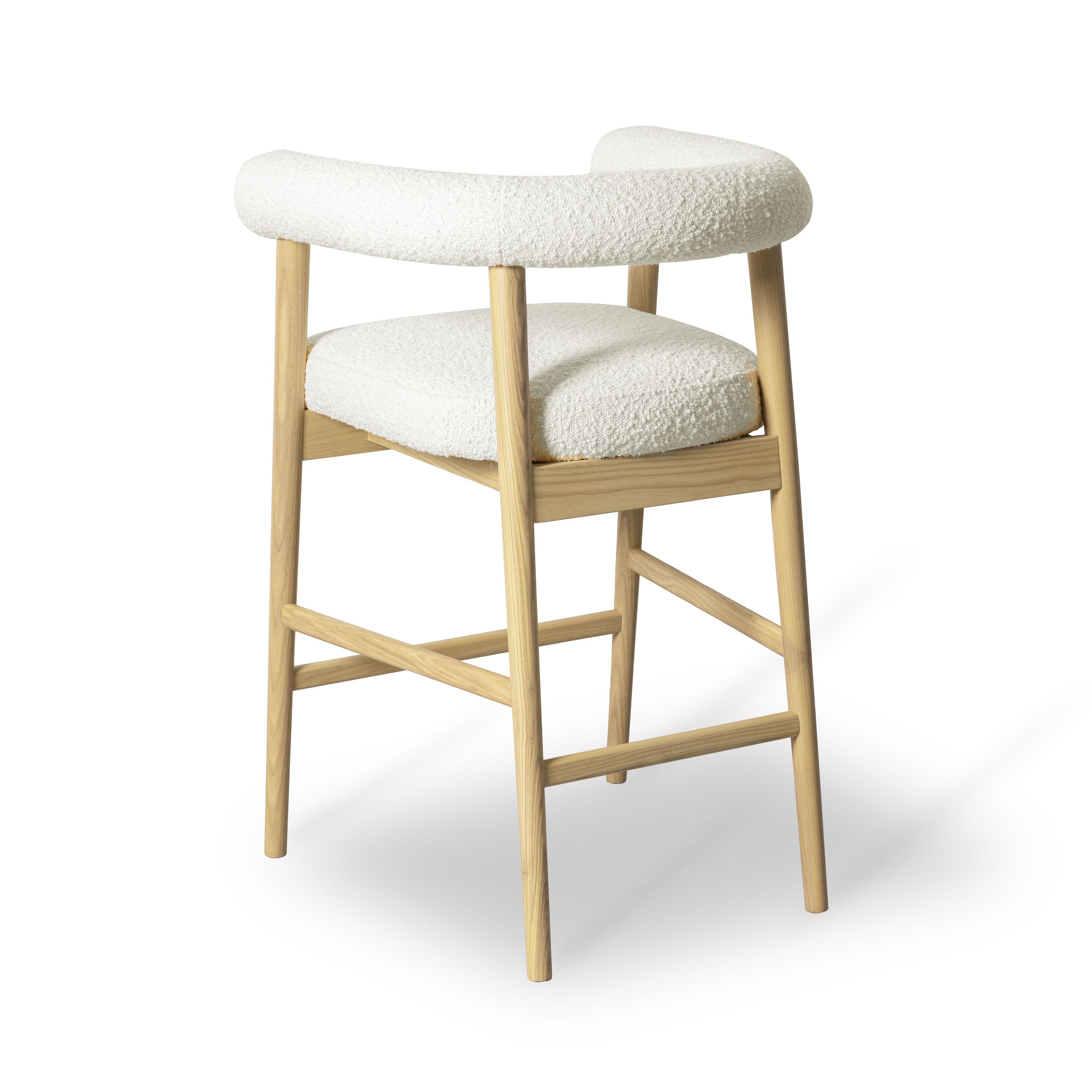 Spara Cream Boucle Counter Stool - UK