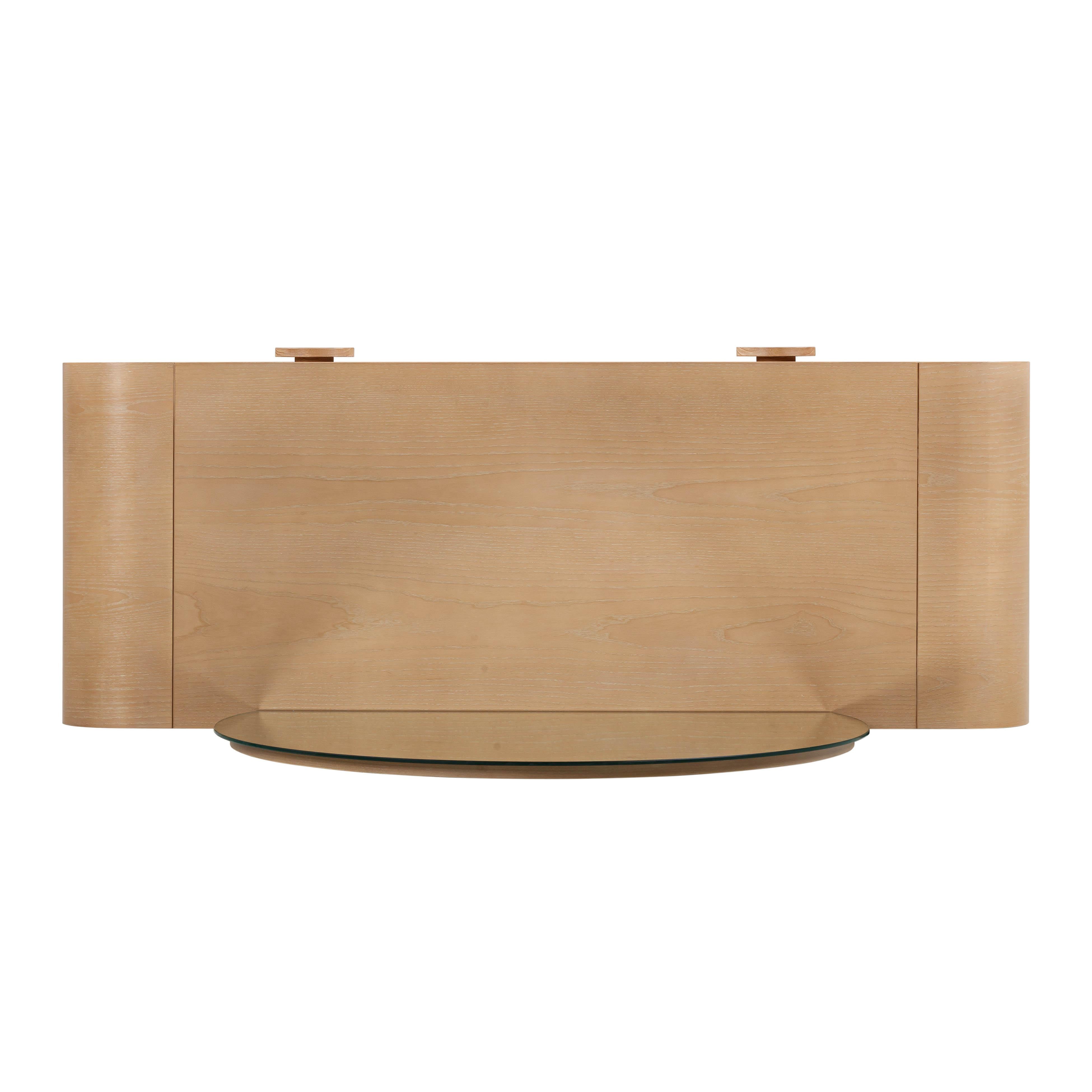 Moonrise Natural Ash 2-Drawer Vanity Desk