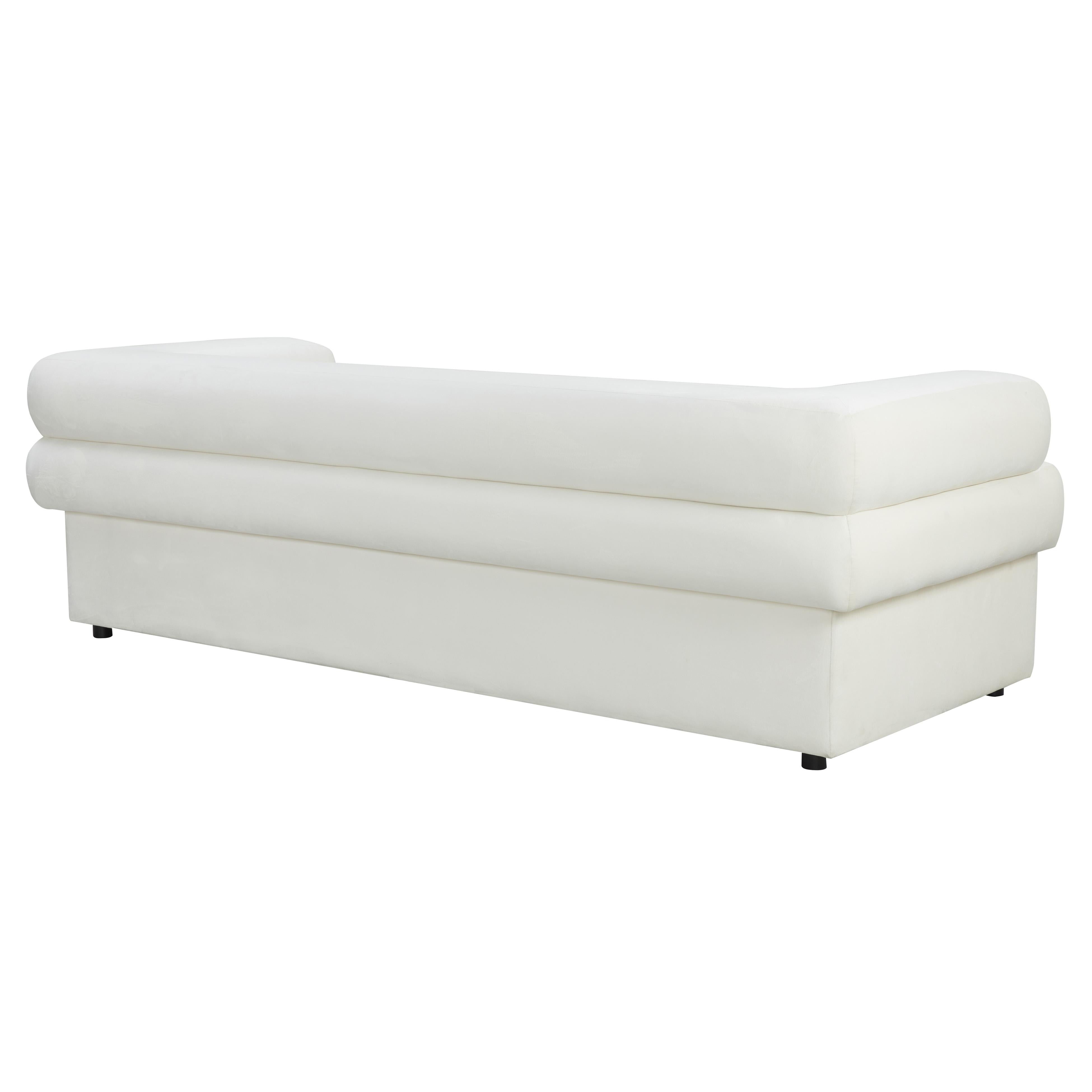 Elsa Cream Velvet Sofa - UK