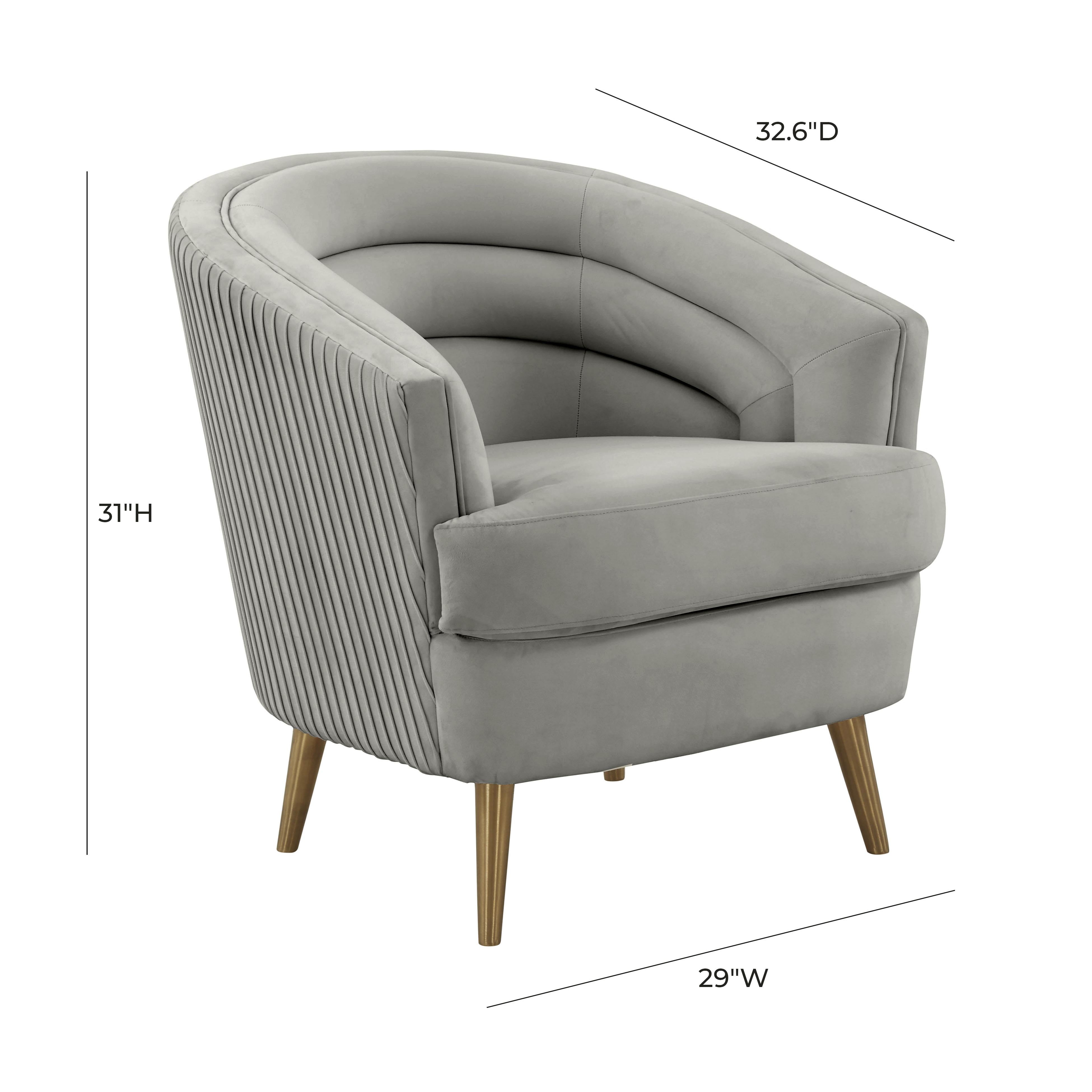 Jules Light Grey Velvet Accent Chair