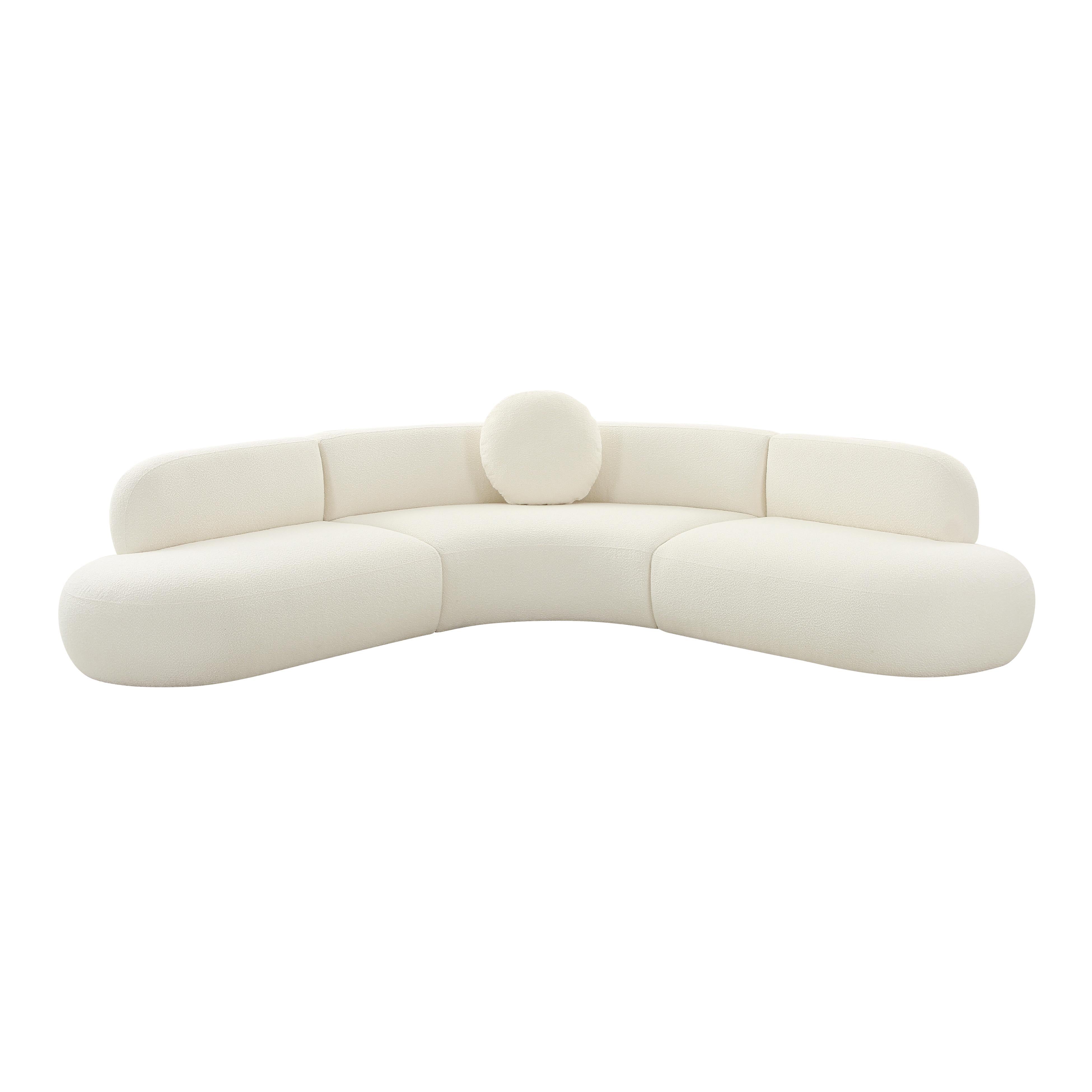 Broohah Cream Boucle Sectional - UK