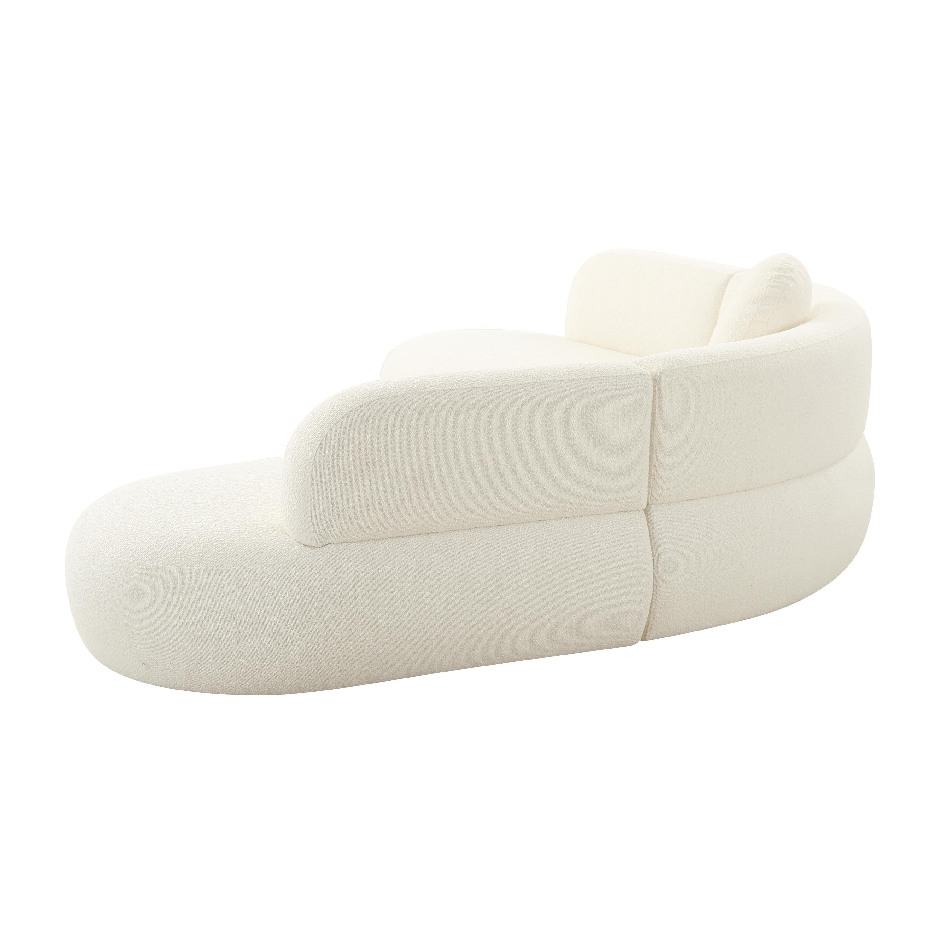 Broohah Cream Boucle Sectional - UK