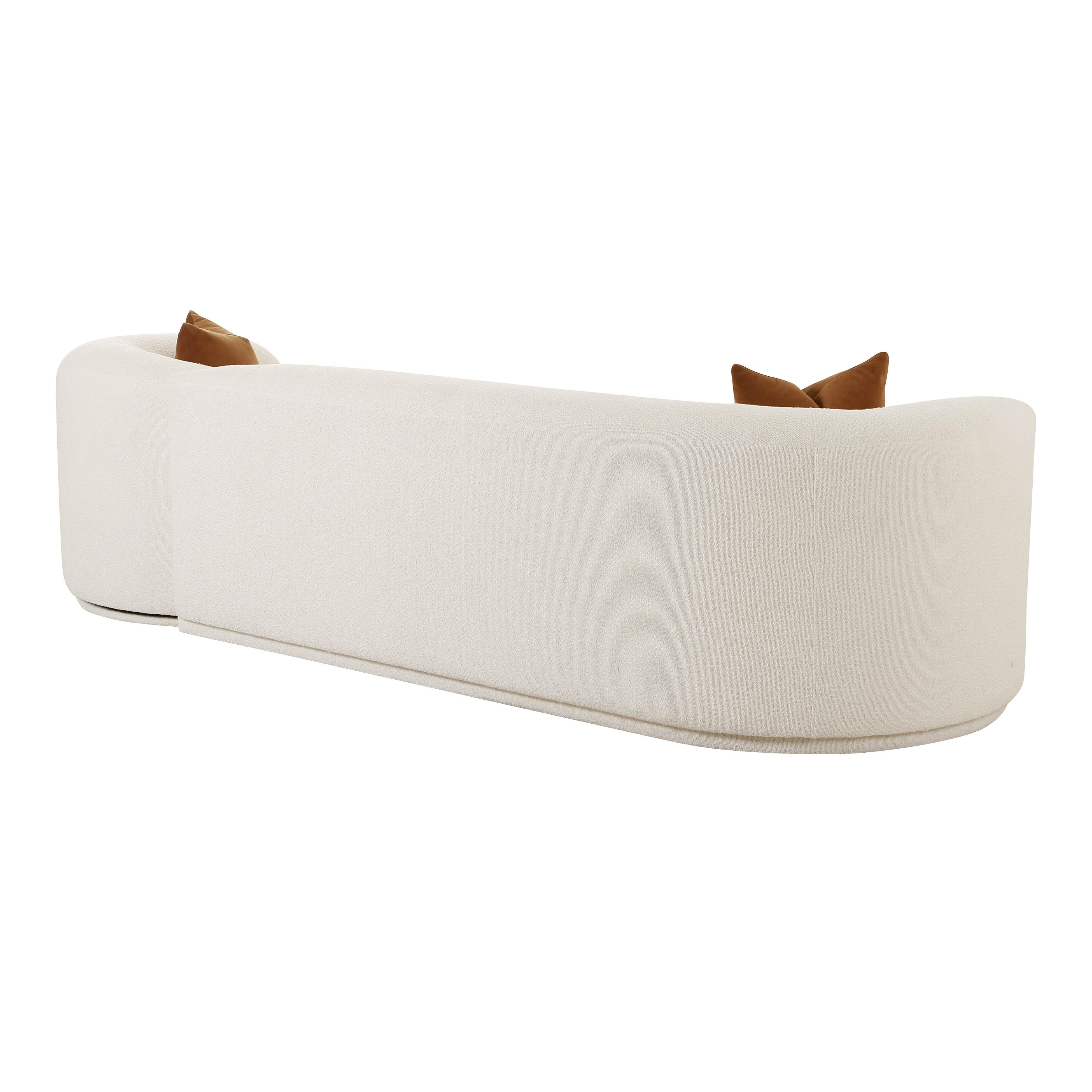 Fickle Cream Boucle 2-Piece Modular LAF Sofa - UK