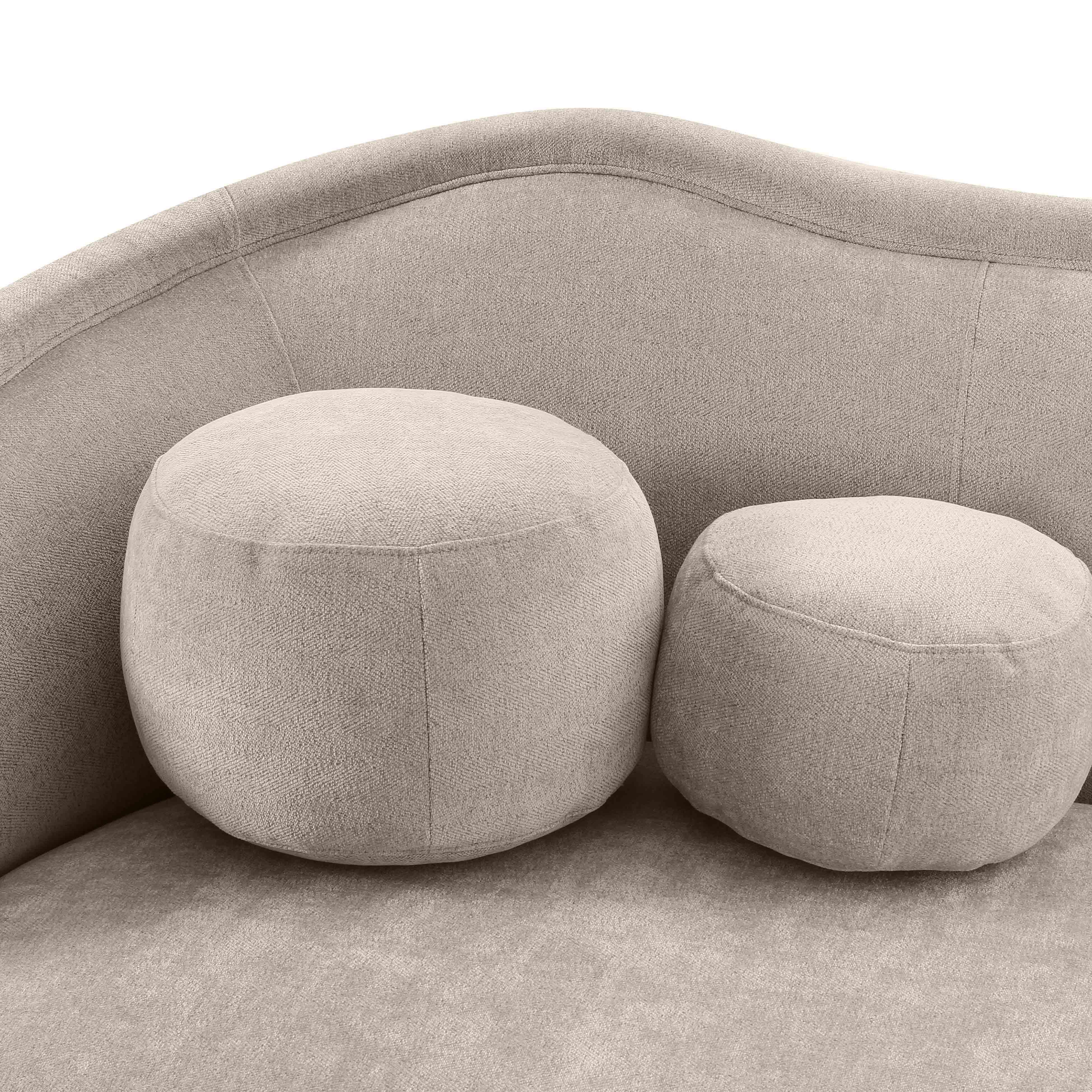 Circe Taupe Textured Velvet Sofa - UK