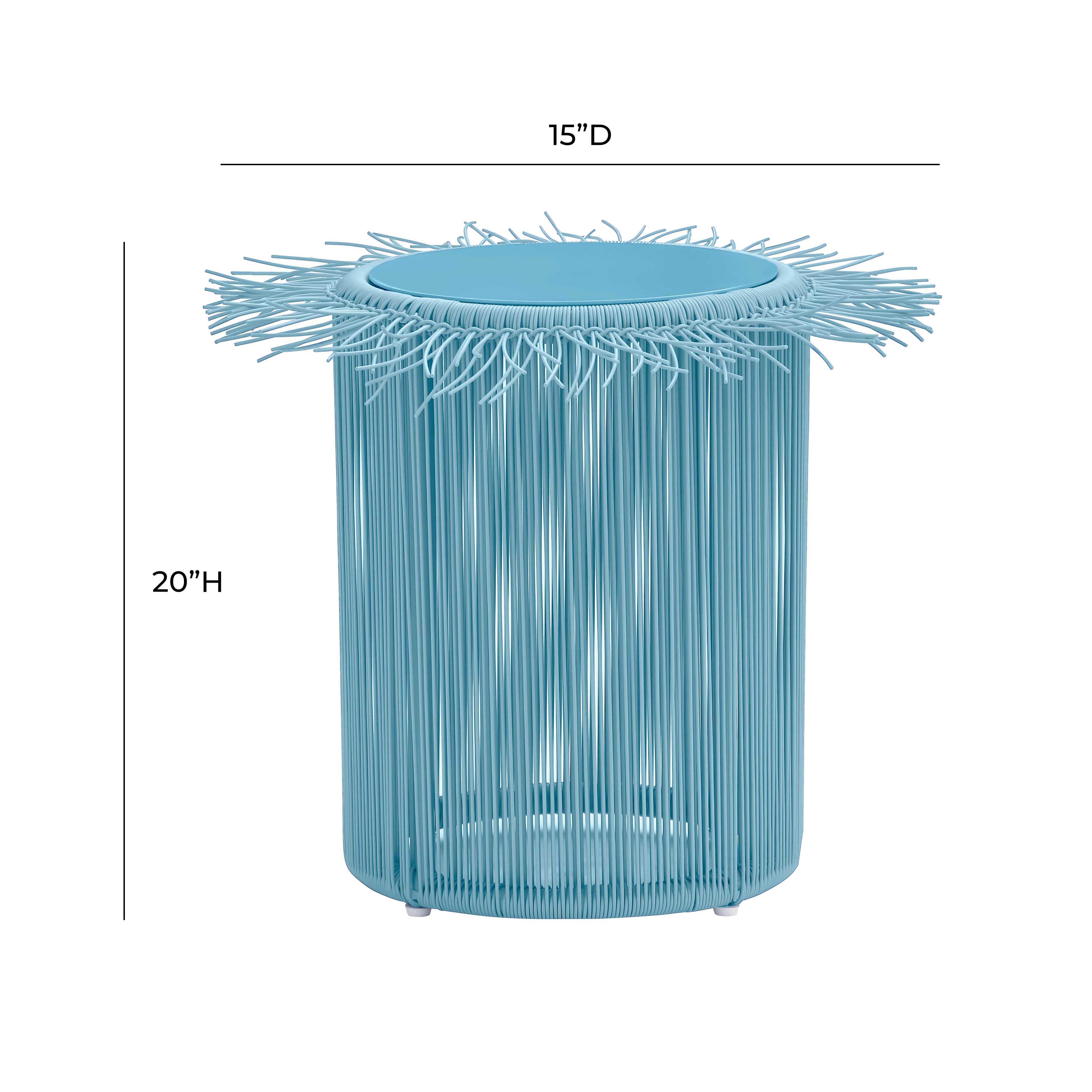 Rafa Blue Outdoor Side Table