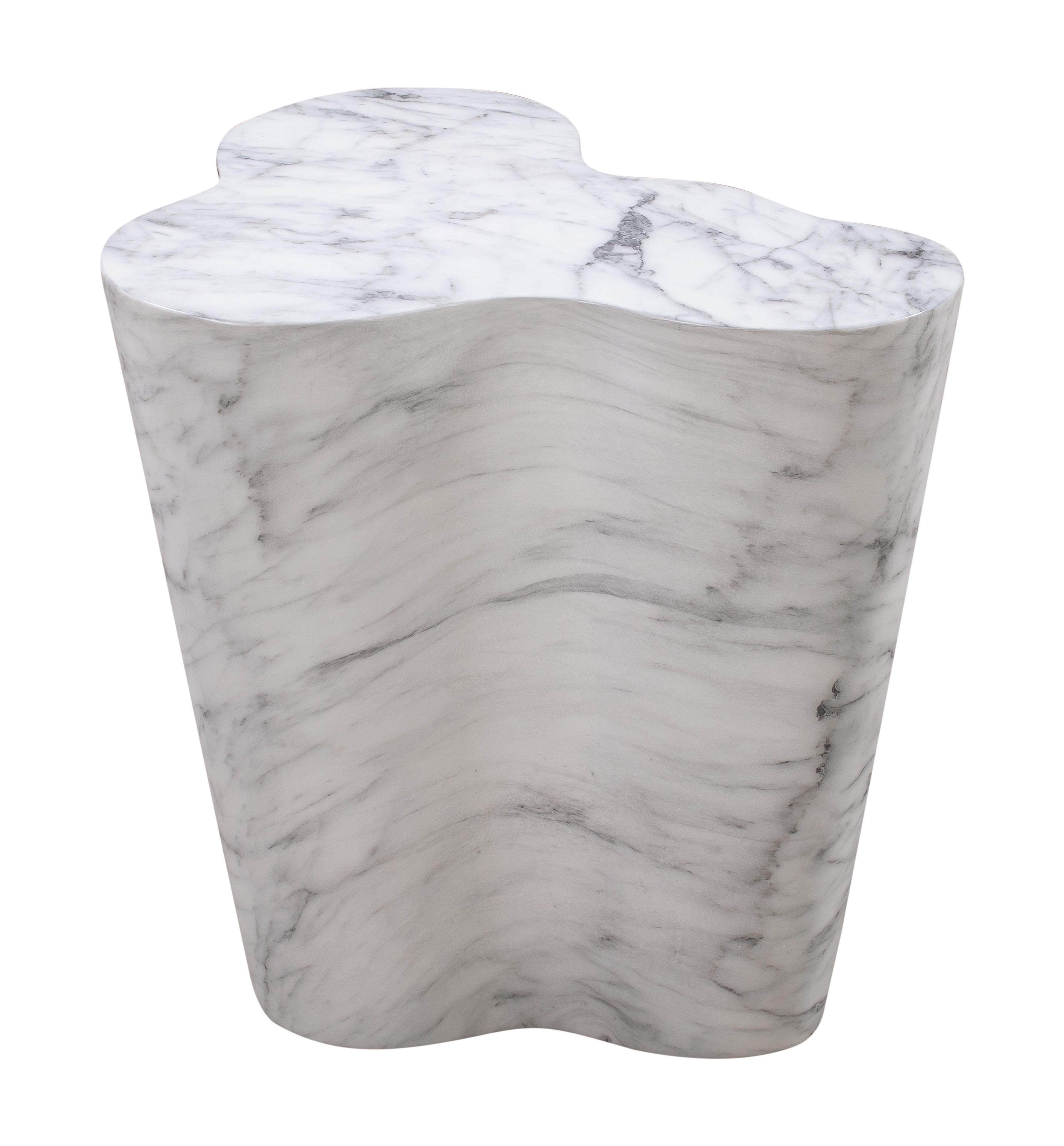 Slab Marble Tall Side Table - UK