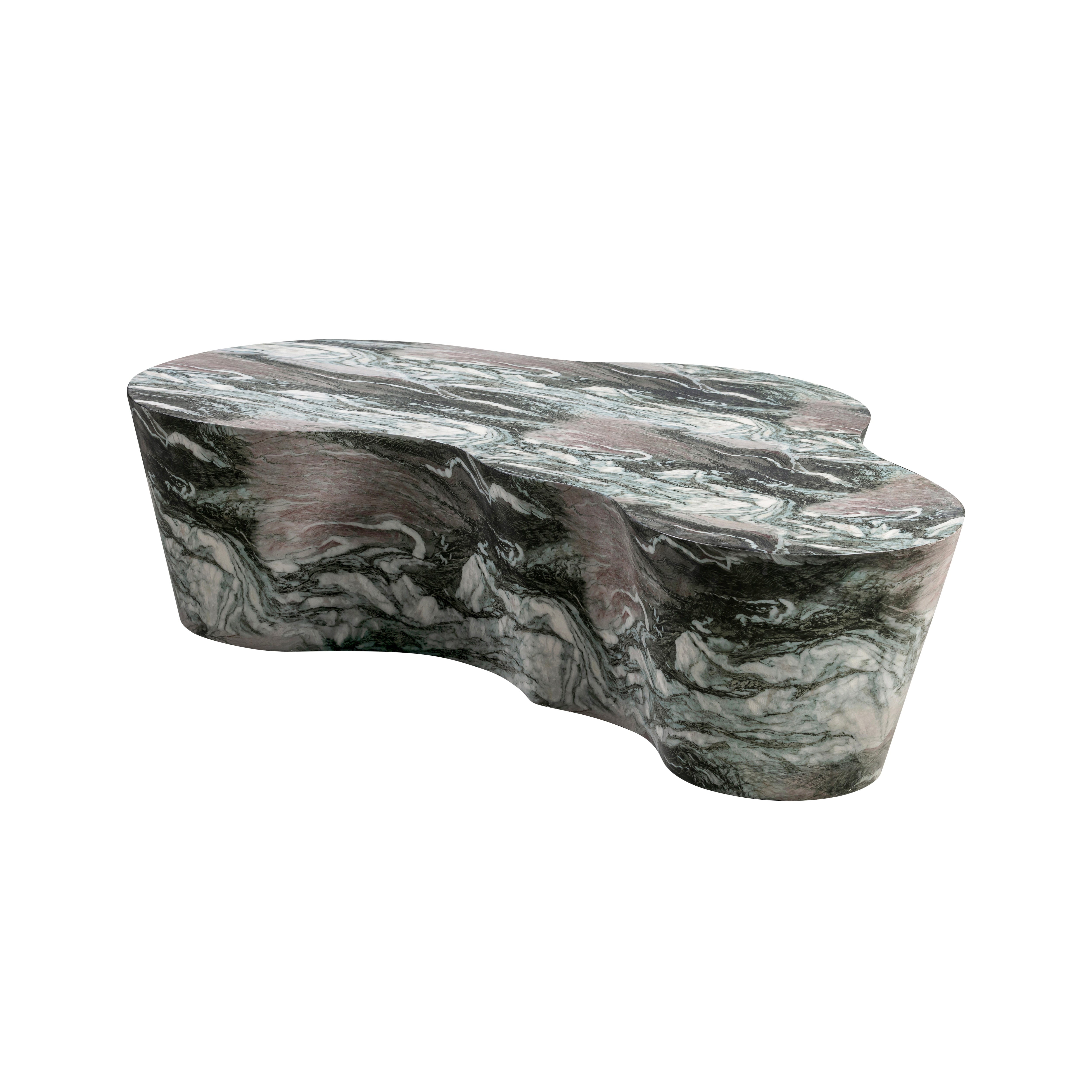 Slab Grey/Blush Faux Marble Coffee Table - UK