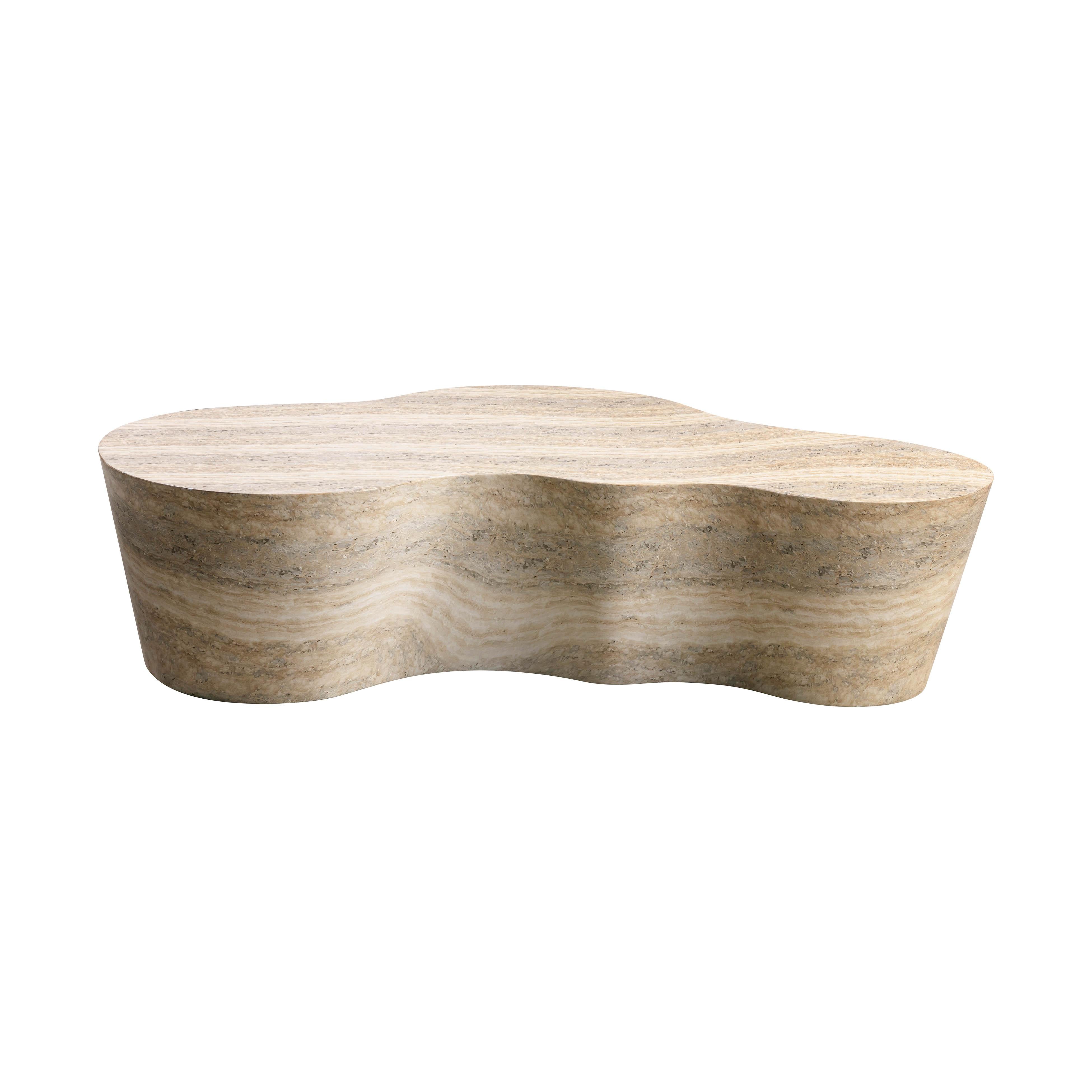 Slab Faux Travertine Coffee Table - UK