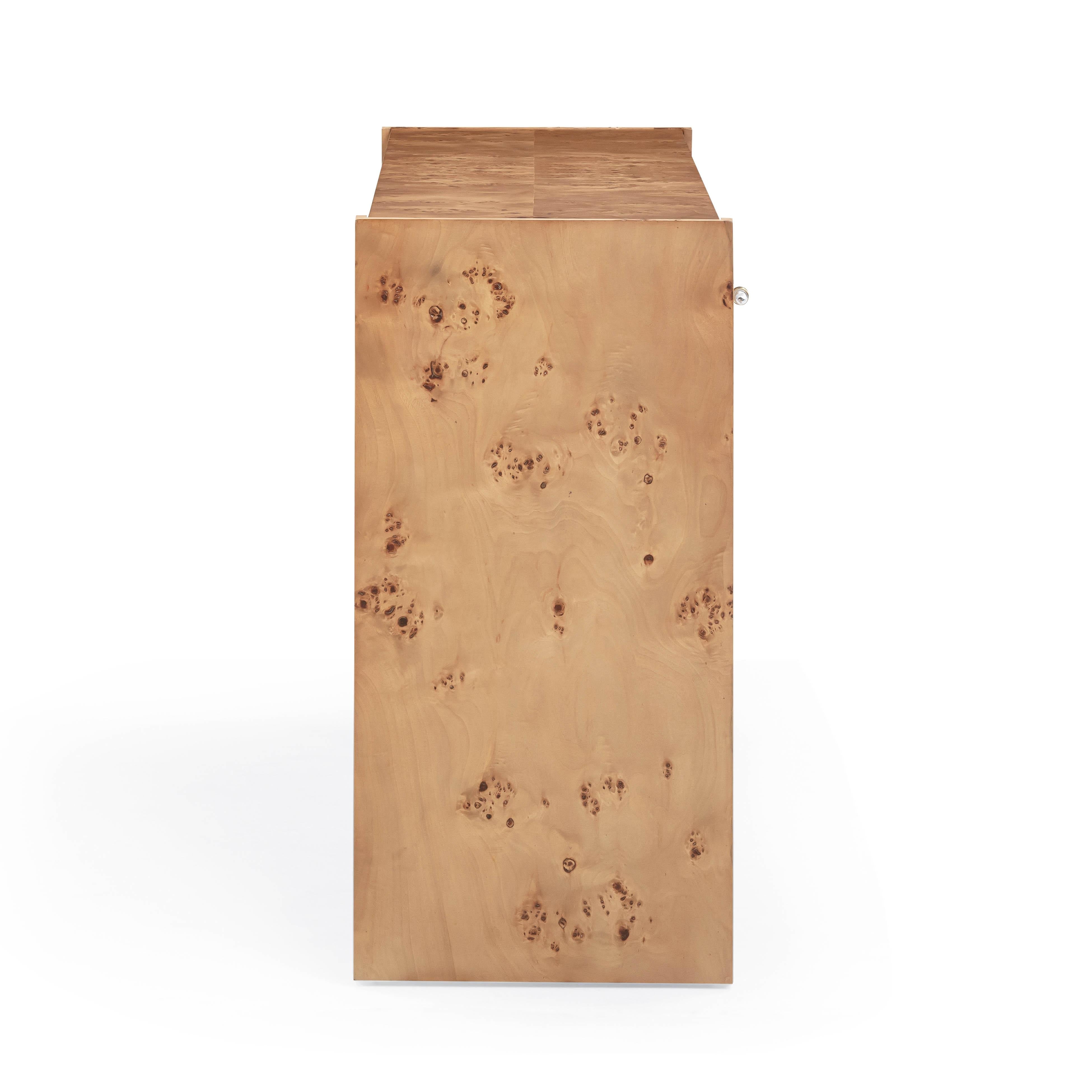 Brandyss Honey Burl Console Table