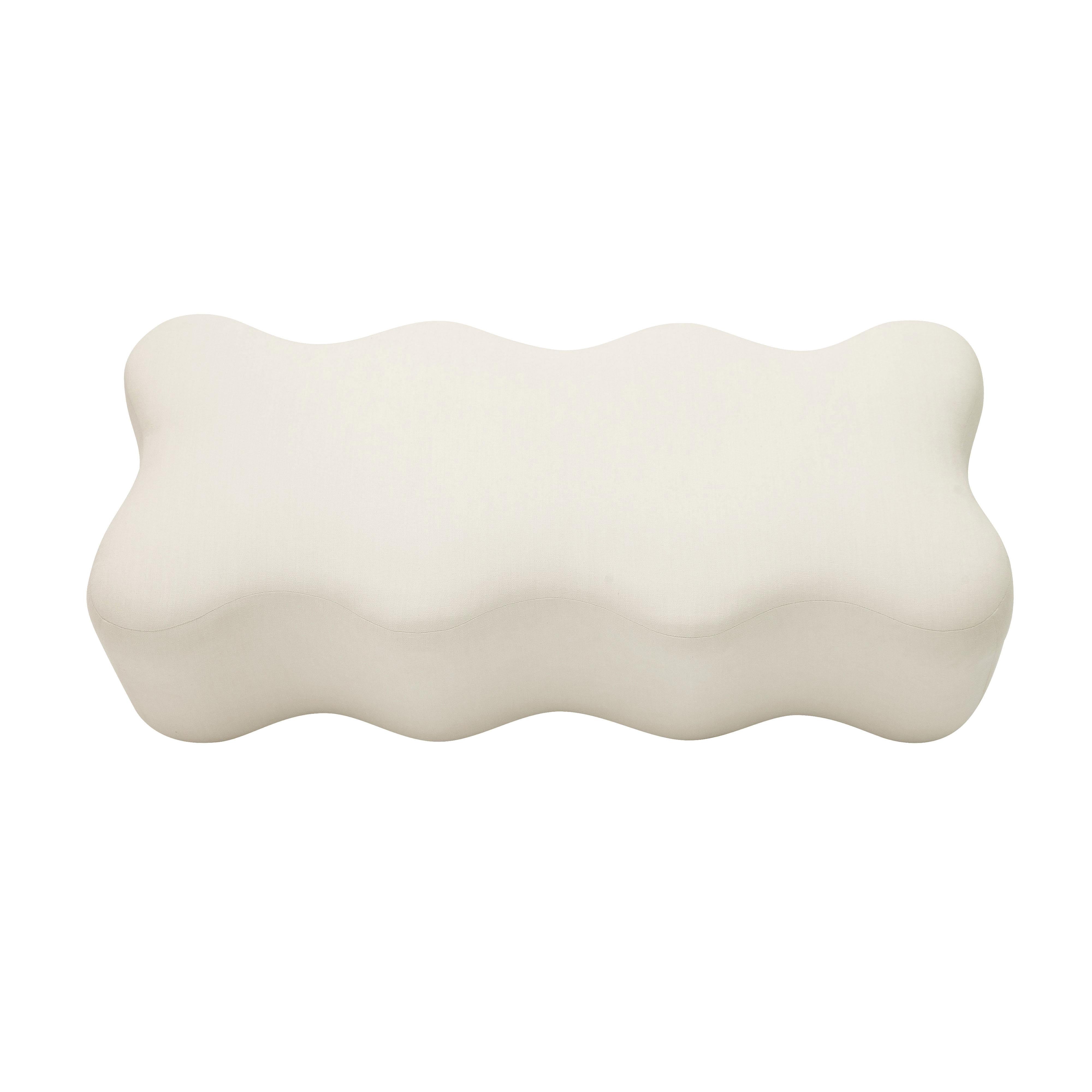 Archie Upholstered Bench in Cream Linen - UK
