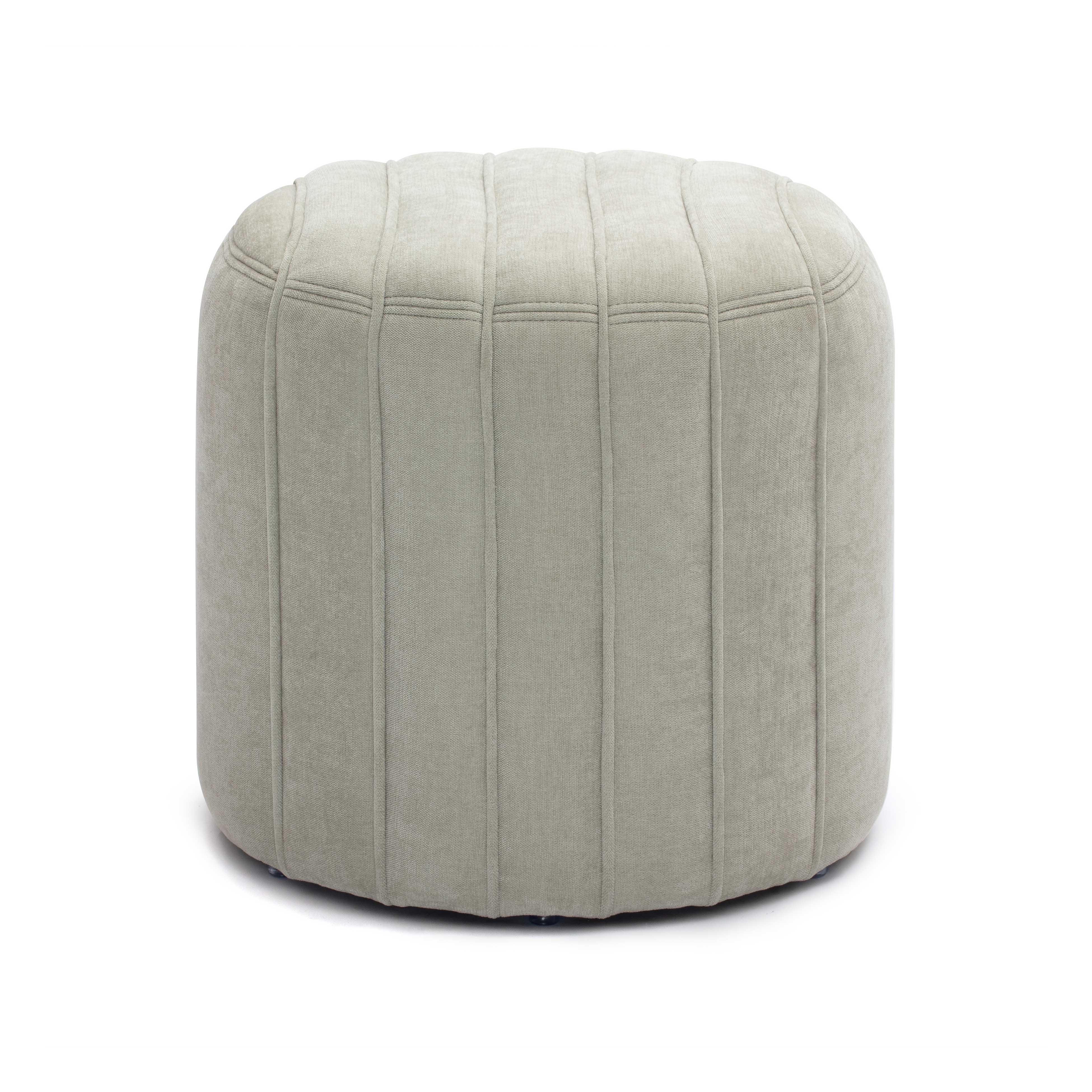 Pouch Mint Green Chenille Ottoman
