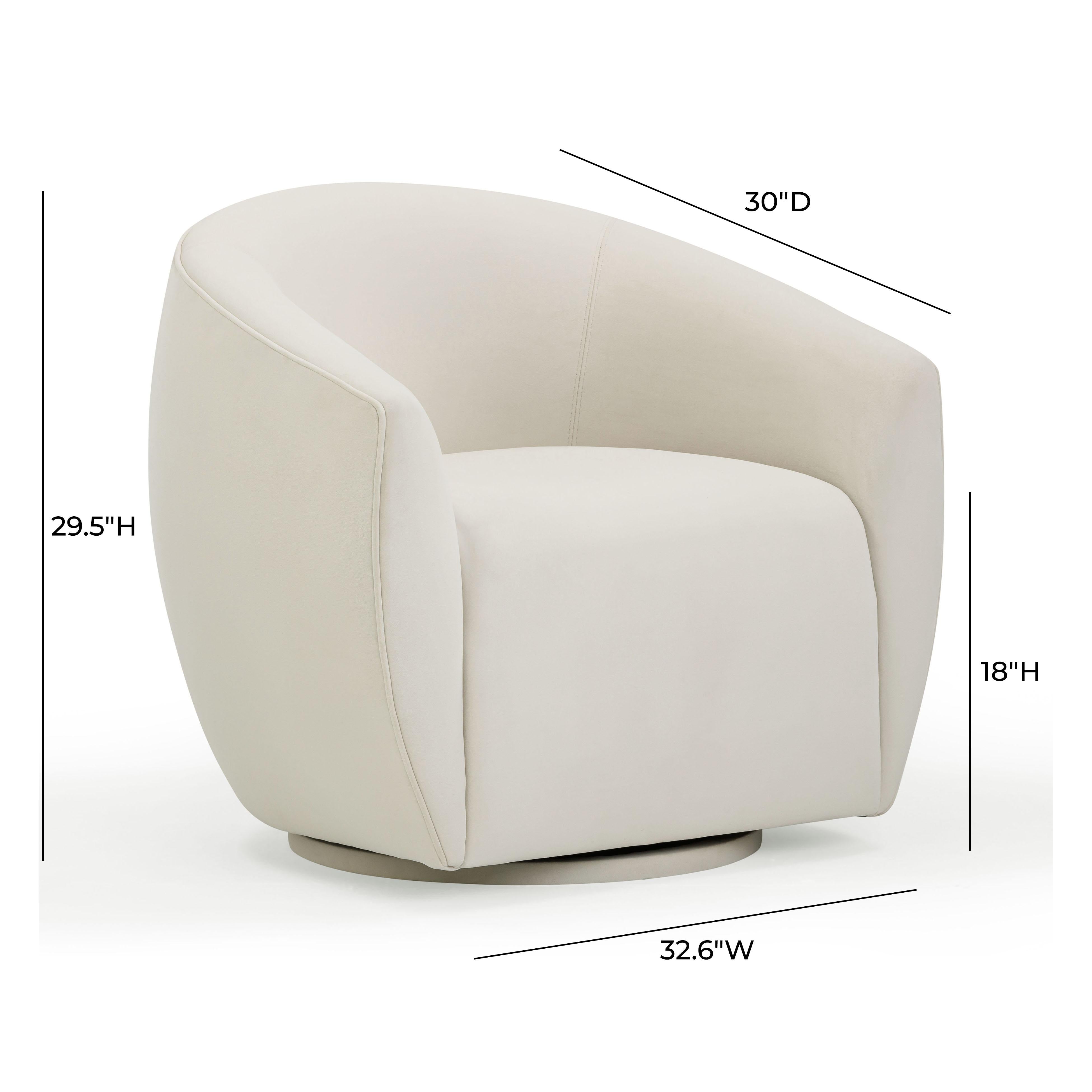 Jordan Cream Velvet Swivel Chair