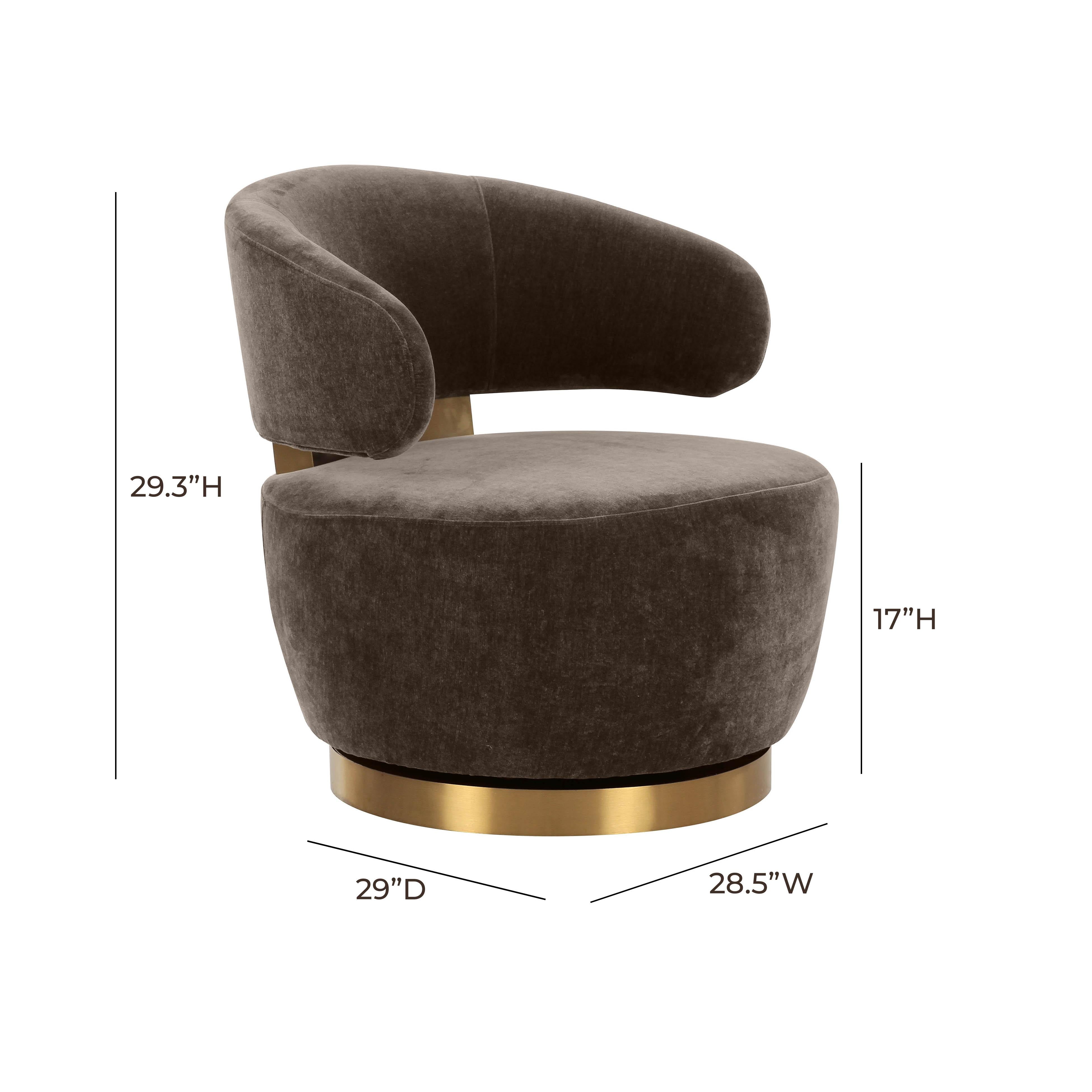 Austin Chocolate Brown Recycled Fabric Swivel Chair - UK