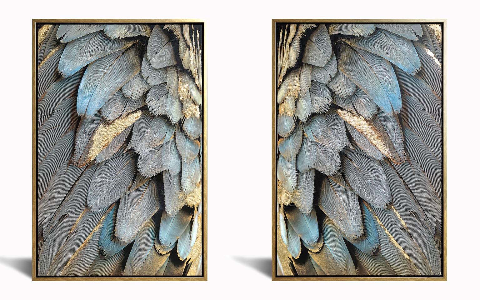Hand Painted Textured Canvas In Frame (Set) Curated Canvas