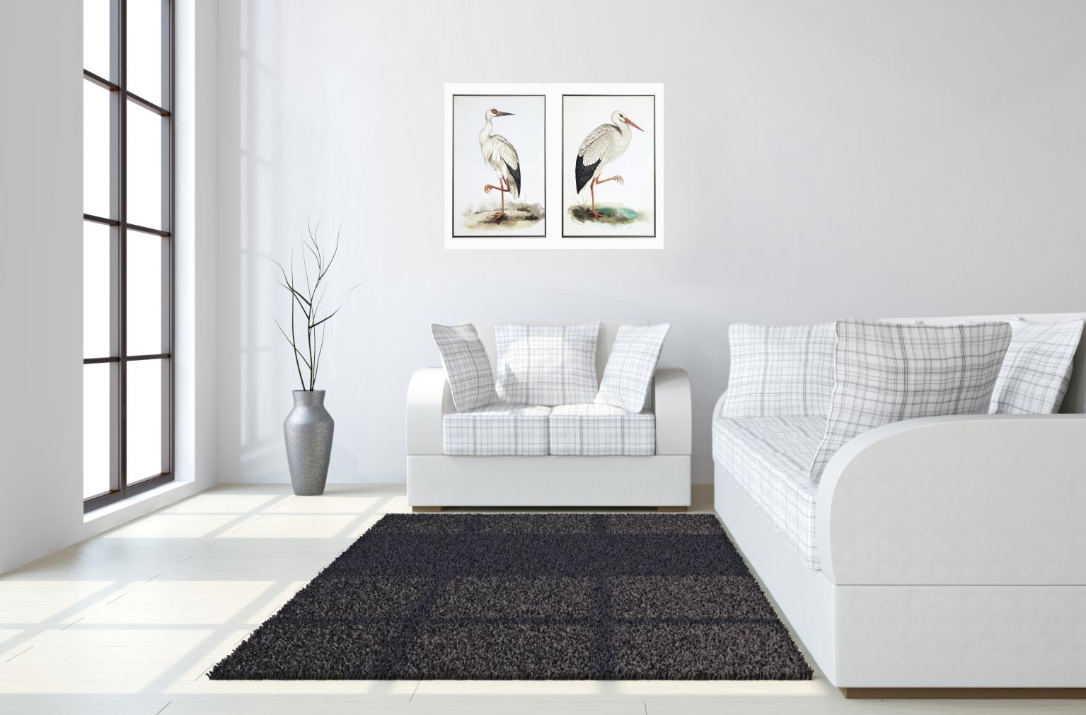 Hand Painted Textured Canvas In Frame (Set) Curated Canvas