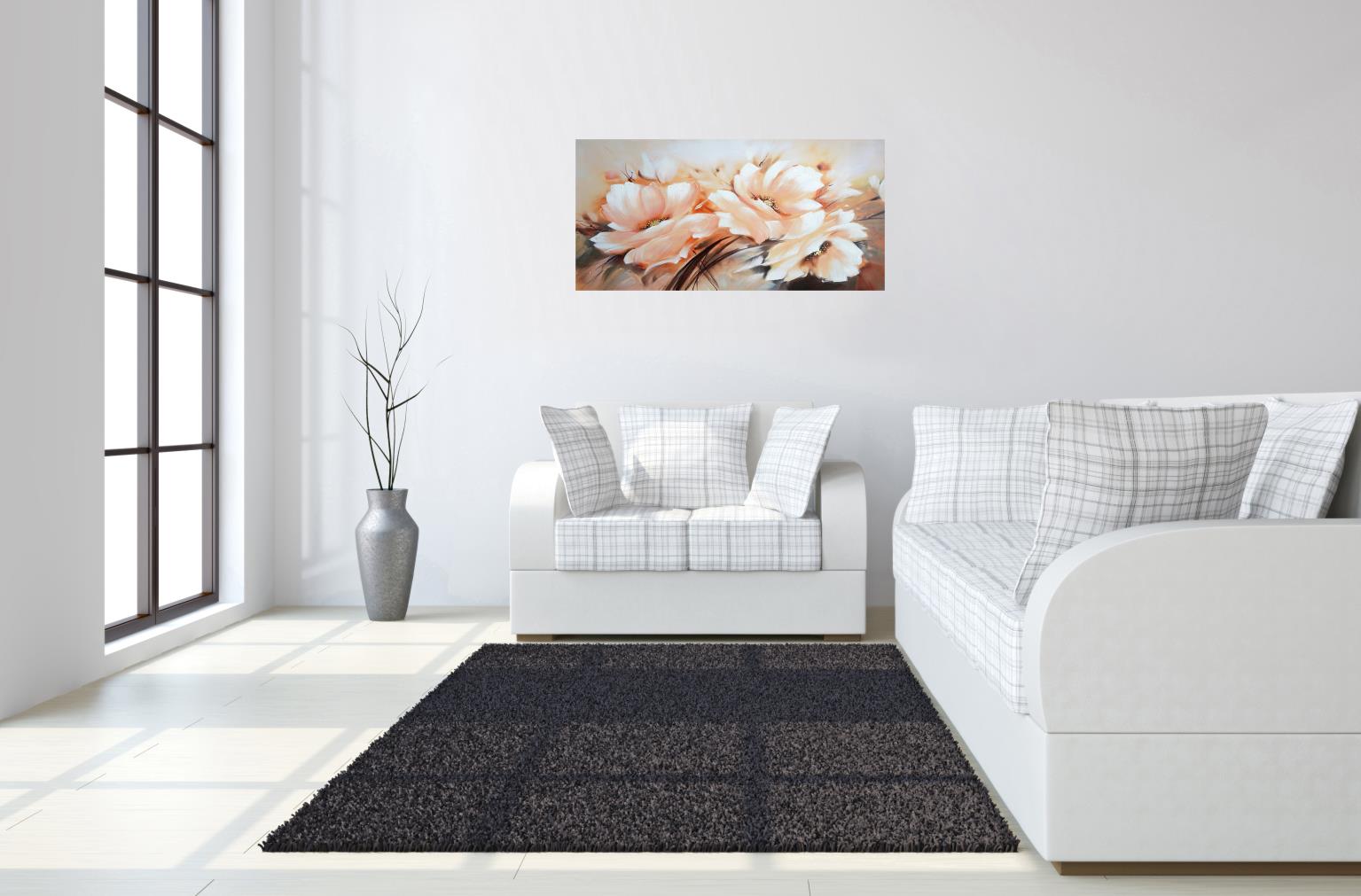 Hand Painted Textured Canvas In Frame Curated Canvas