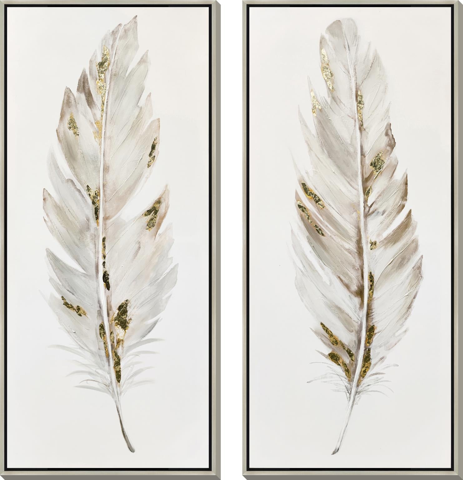Hand Painted Textured Canvas In Frame (Set 2) Curated Canvas