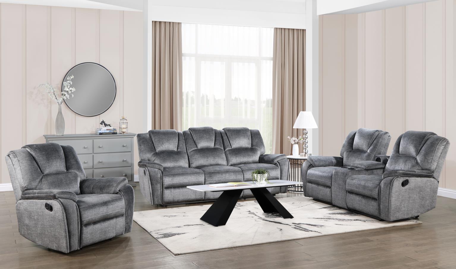 Bence Gray Reclining Living Collection