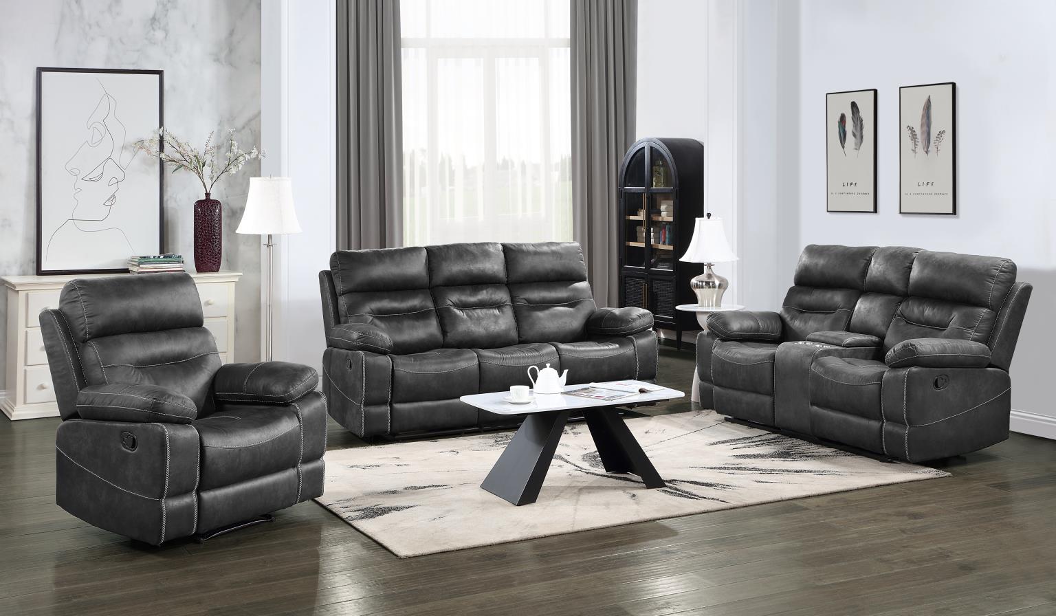 Austin Charcoal Motion Living Collection