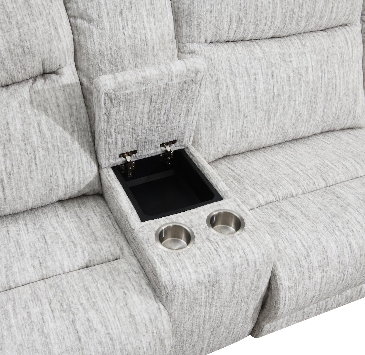 Agrippina Beige Power Reclining Sectional W/Power Headrest
