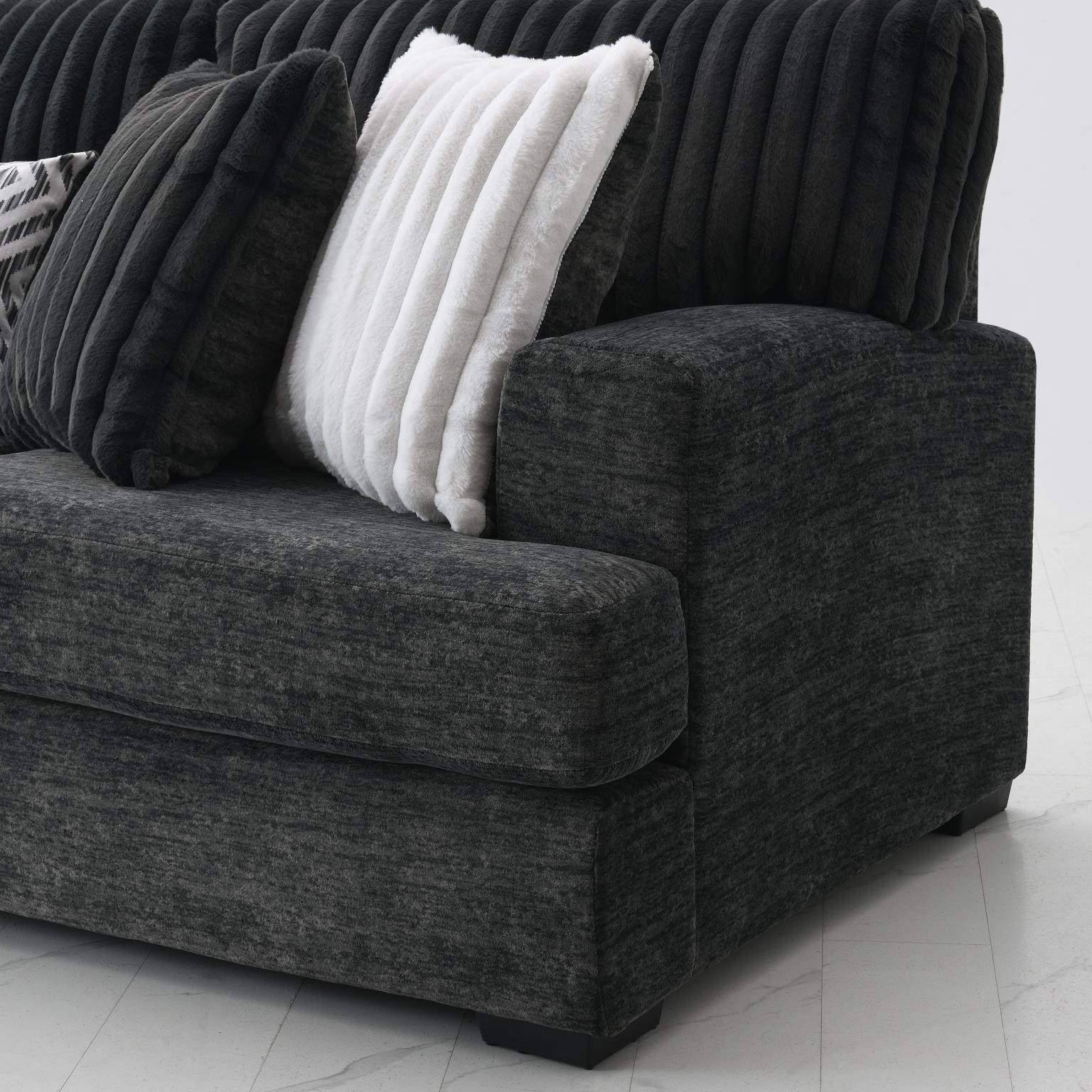 Doyline Charcoal Living Room Sectional