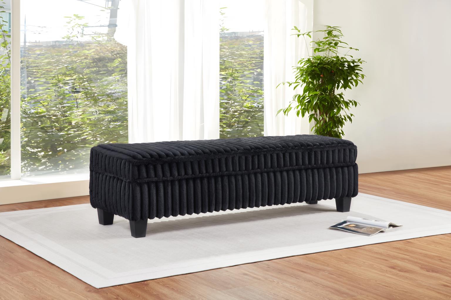 Black Corduroy Sectional