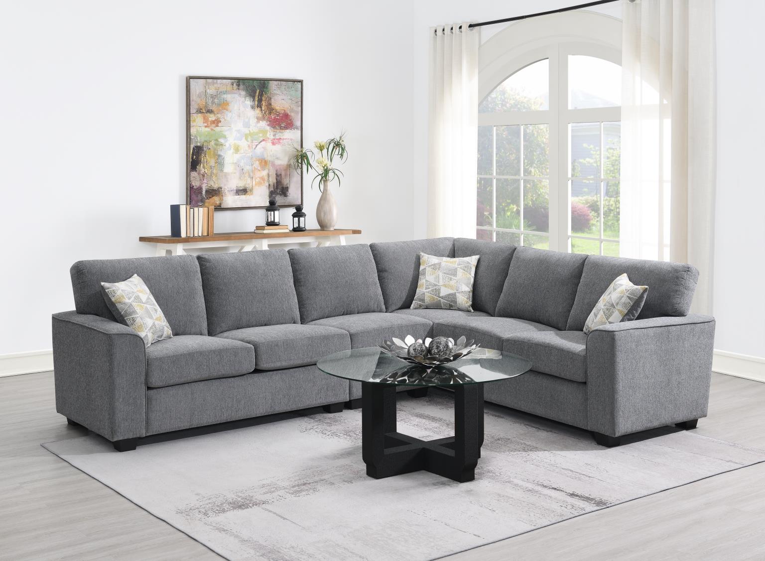 GRAY 2 PC SECTIONAL