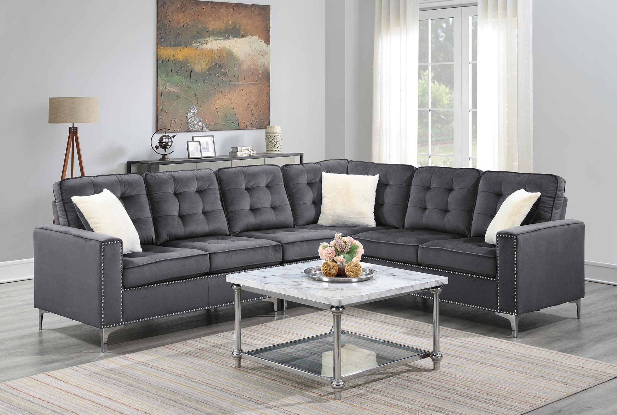 Eden Dark Gray Living Collection