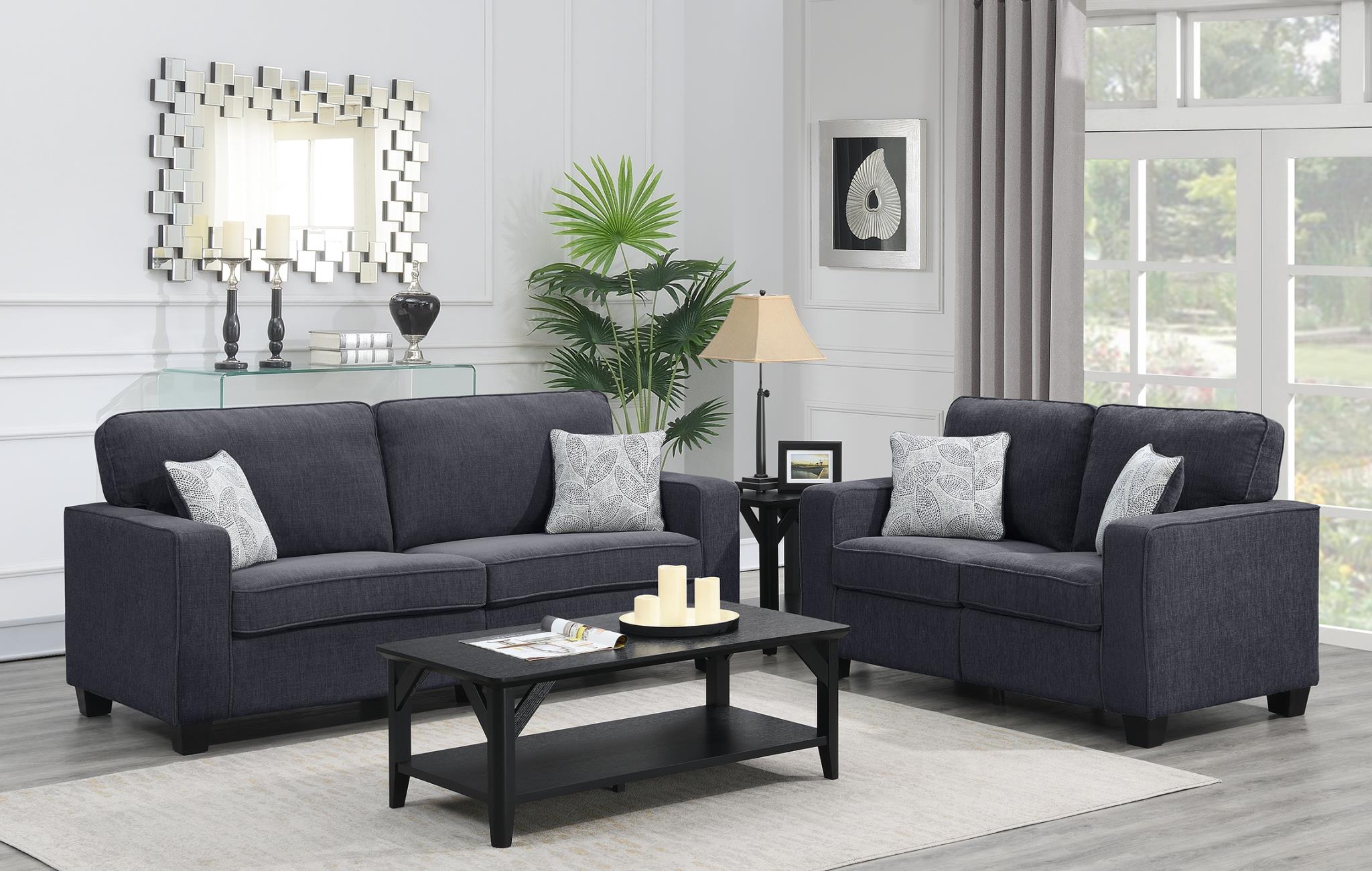 Earsom Charcoal Living Room Collection