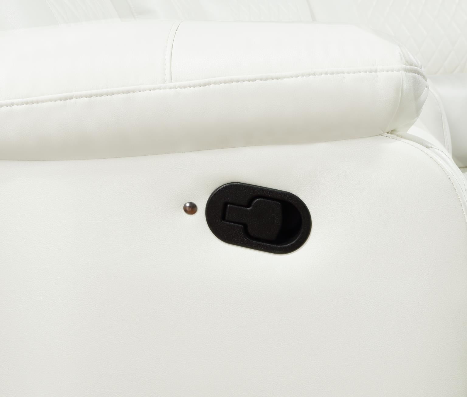 Benz White Motion 3 Pc Sectional W/Bluetooth Speaker Living Collection