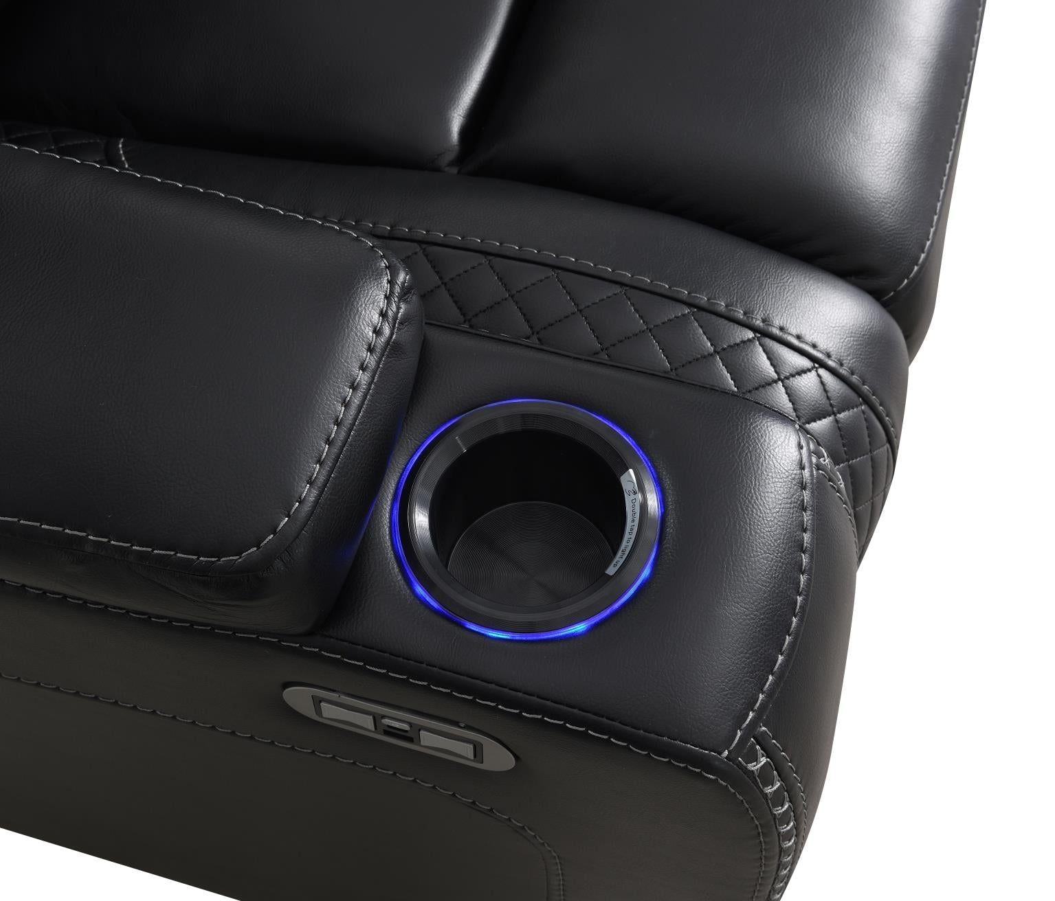 Hunnley Black Power Reclining Living Collection