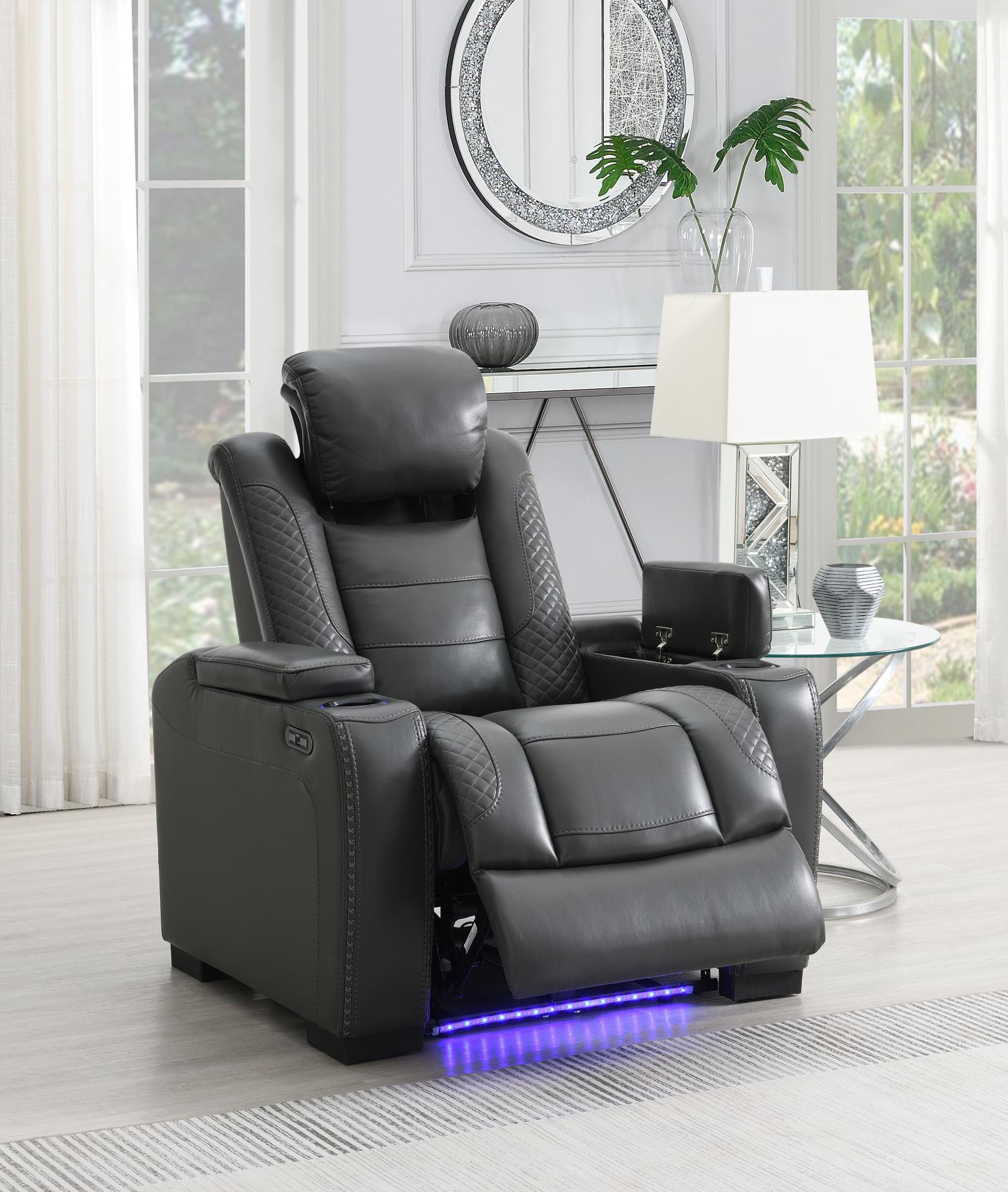 Hunnley Gray Power Reclining Living Collection