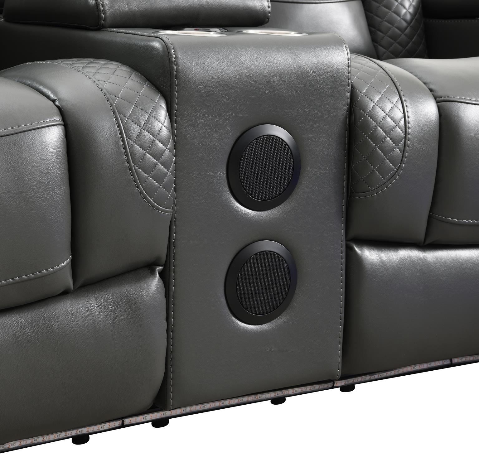 Hunnley Gray Power Reclining Living Collection