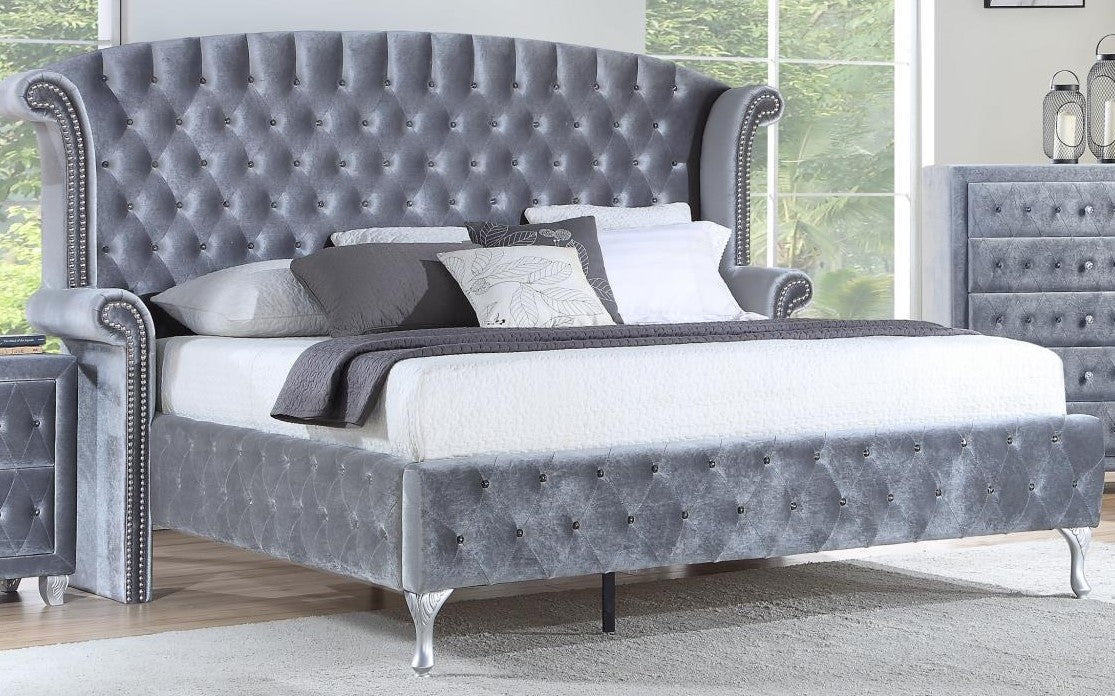 Melania Gray Bedroom Collection